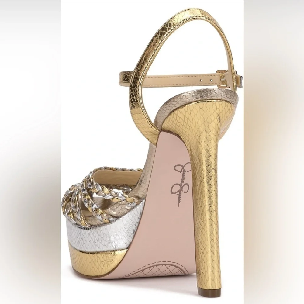 NEW Jessica Simpson Inaia Platform Sandals, Gold, Black & Orange Available, 9.5